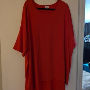 LuLaRoe Vibrant Red Irma Tunic Top